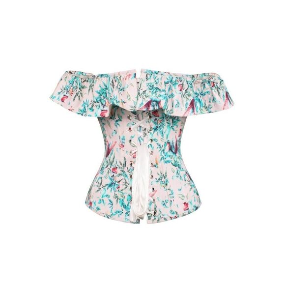 Corset story size 4 US Birds of paradise cold shoulder corset top - NWT - Picture 1 of 16